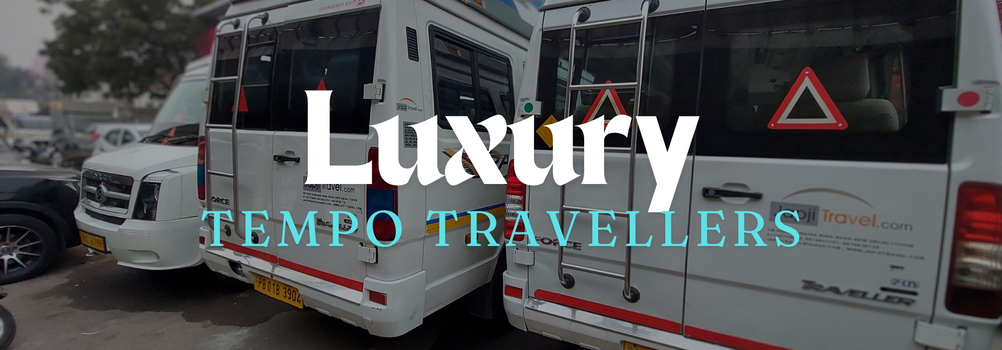 luxury tempo traveller banner